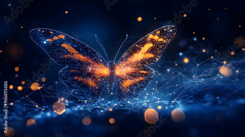 A digital butterfly illumin...