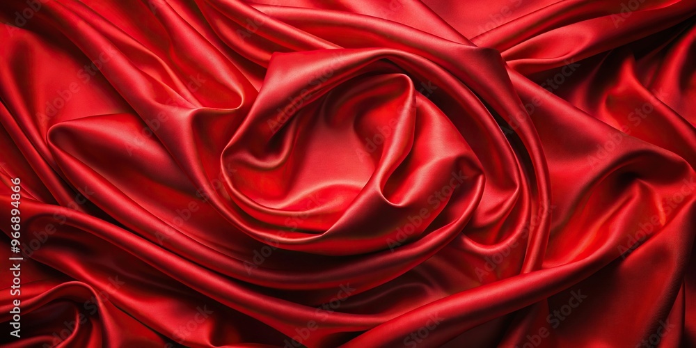 Obraz premium Smooth red silk fabric background with a satin texture