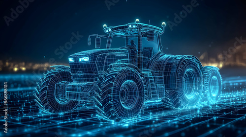 A digital wireframe model o...
