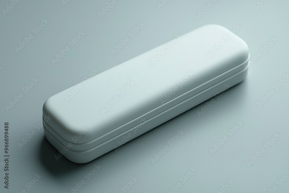 White Rectangular Case on a Gray Surface White Rectangular Case on a Gray Surface