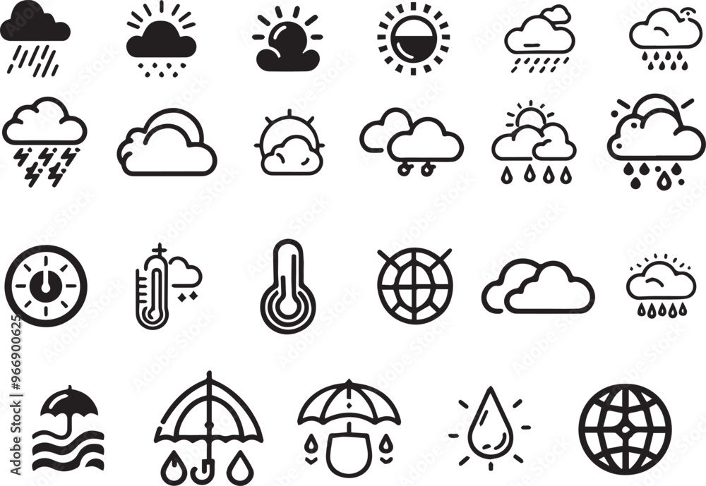 weather icon set vector weather icon set vector