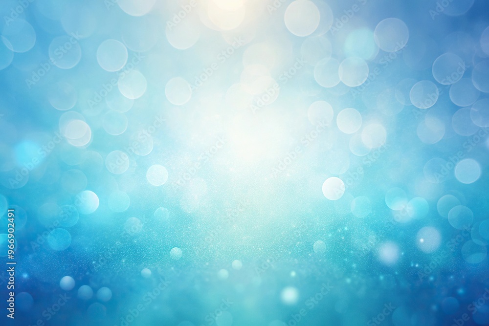 Obraz premium Soft dreamy blue gradient background with noise grain effect texture