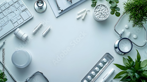 A flat lay of medical suppl...
