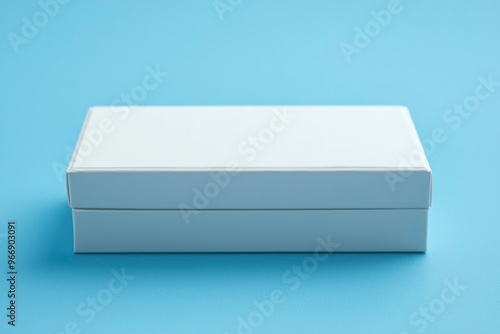 White Box on a Light Blue Background