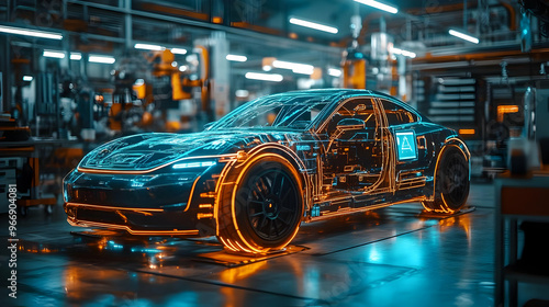 A futuristic car design sho...