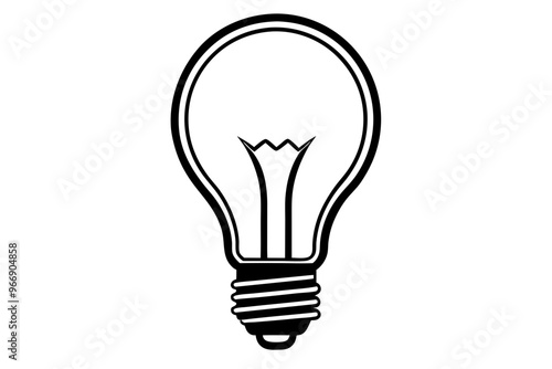 smart light bulb icon black silhouette vector