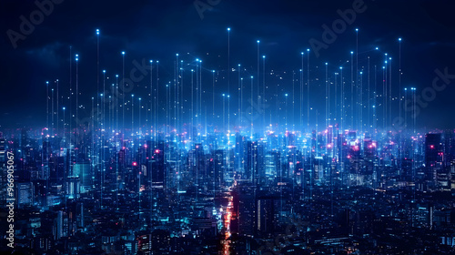 A futuristic cityscape illu...