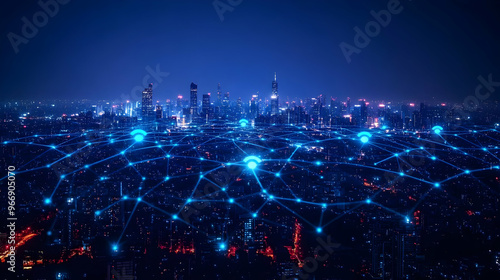 A futuristic cityscape illu...