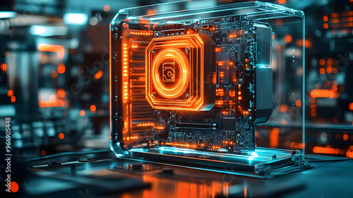 A futuristic computer compo...