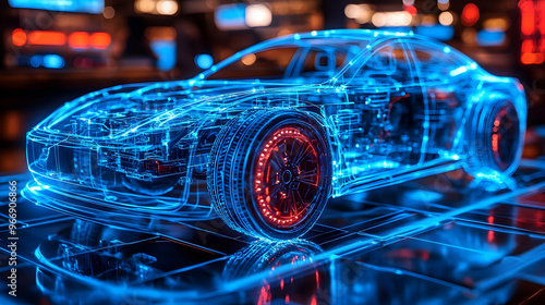 A futuristic holographic ca...