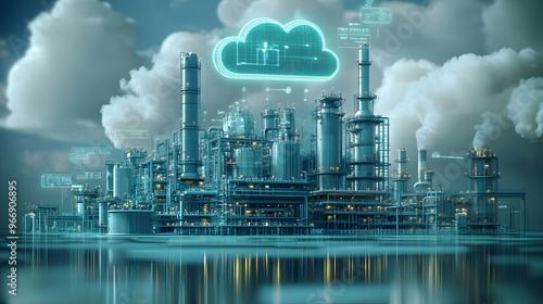 A futuristic industrial com...