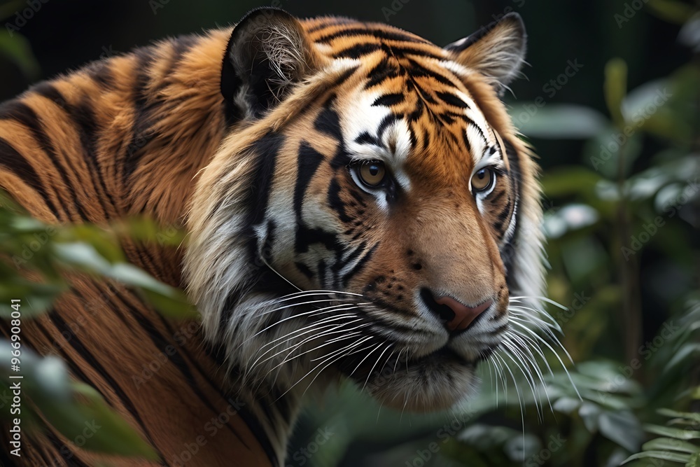 Fototapeta premium Tiger in the Forest. International Tiger Day