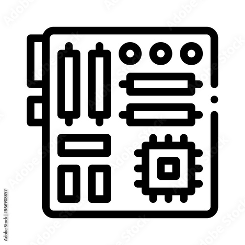 motherboard line icon