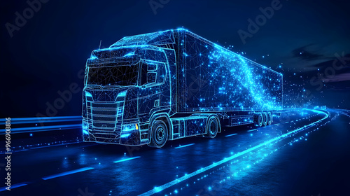 A futuristic truck rendered...