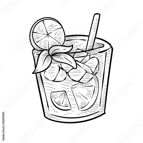 cocktail handdrawn illustration