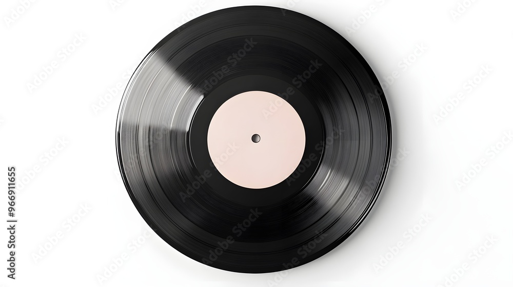 Retro-style vinyl record album mockup with customizable sleeve and label, isolated on a clean white background, perfect for music promotion and design Retro-style vinyl record album mockup with customizable sleeve and label, isolated on a clean white background, perfect for music promotion and design