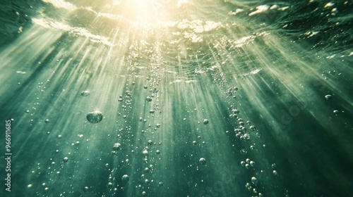 Underwater Sunlight and Air Bubbles