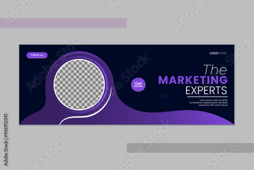 The marketing experts Facebook cover design