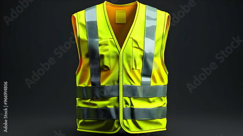 A high-visibility safety ve...
