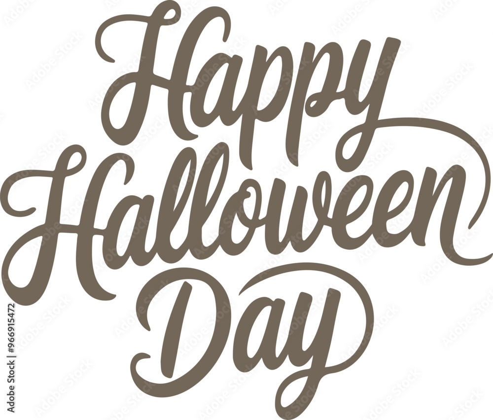 Happy Halloween Day lettering text typography silhouette vector style Happy Halloween Day lettering text typography silhouette vector style