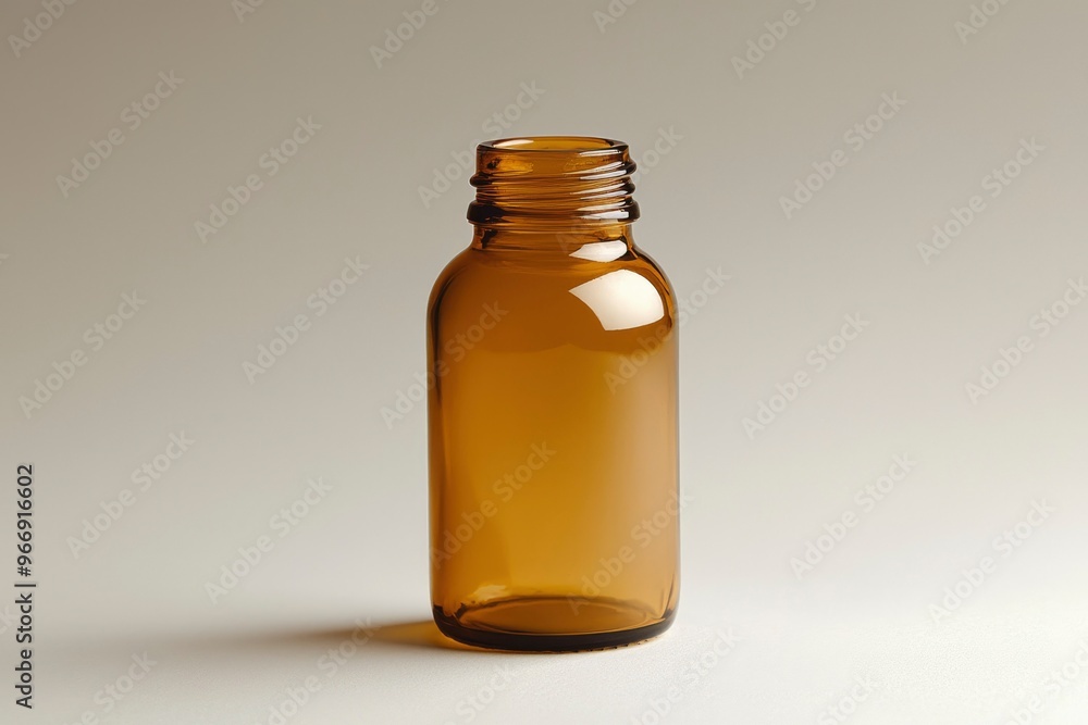 A Close-Up View of an Empty Amber Glass Bottle A Close-Up View of an Empty Amber Glass Bottle