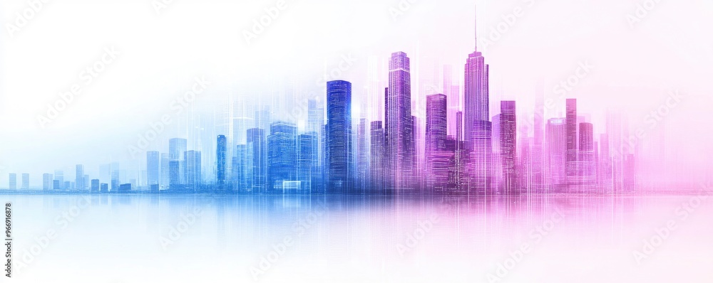 modern abstract corporate background with double exposure of the cityscape modern abstract corporate background with double exposure of the cityscape