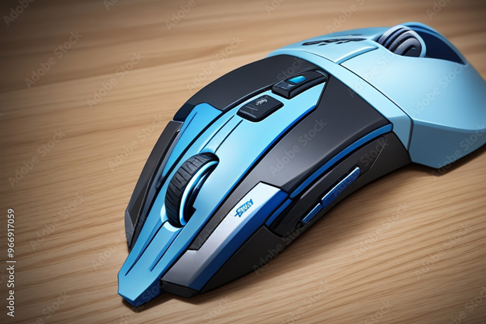 computer mouse with a blue and yellow cover computer mouse with a blue and yellow cover
