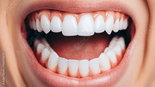 Close up photograph of a clenched jaw with tense facial muscles capturing the physical signs of stress and tension  The image showcases the intense expression of someone dealing with anxiety anger photo