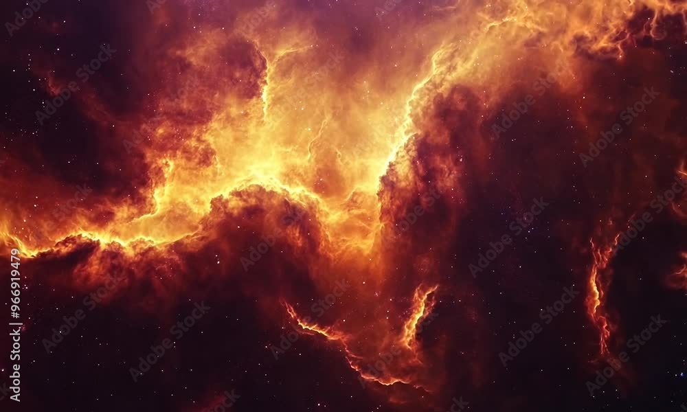 Cosmic Firestorm: A Fiery Nebula in the Vast Universe Cosmic Firestorm: A Fiery Nebula in the Vast Universe