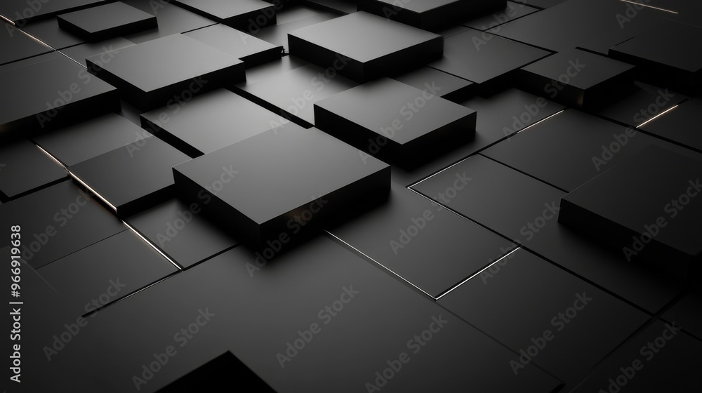 Abstract Black and White Geometric Pattern Abstract Black and White Geometric Pattern