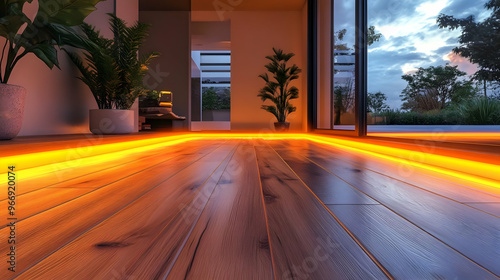 A modern interior space wit...