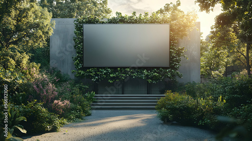 A modern outdoor screen sur...