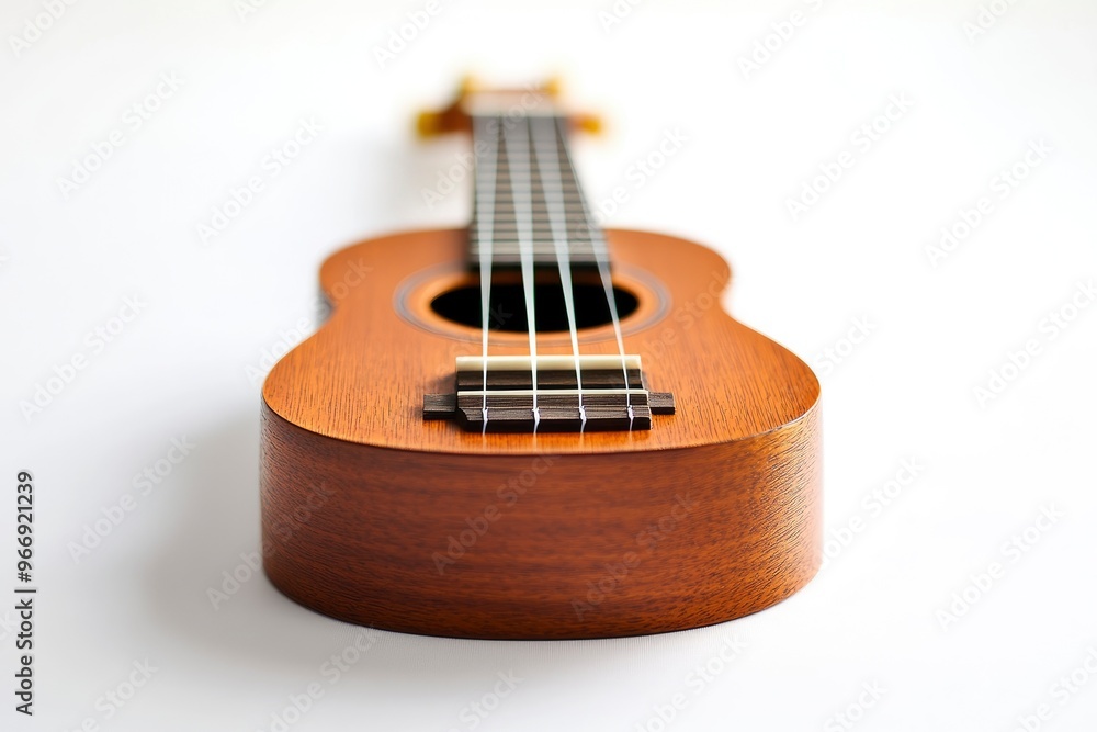 Ukulele on a white background with generative ai Ukulele on a white background with generative ai
