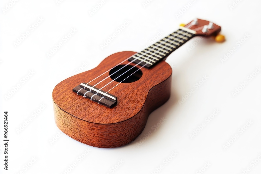 Fototapeta premium Ukulele on a white background with generative ai
