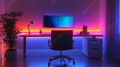 A modern workspace with vib...