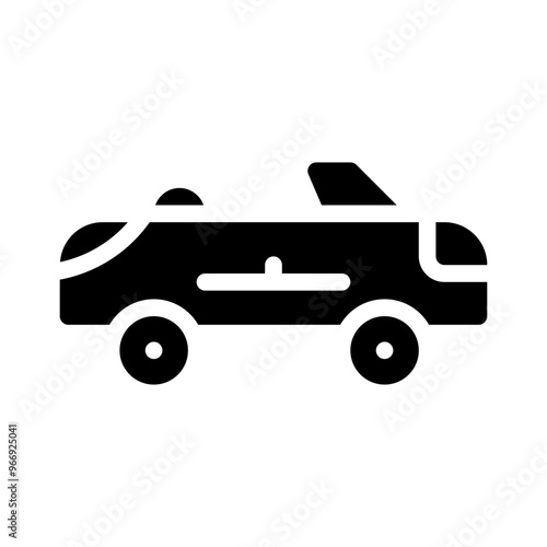 cabriolet glyph icon