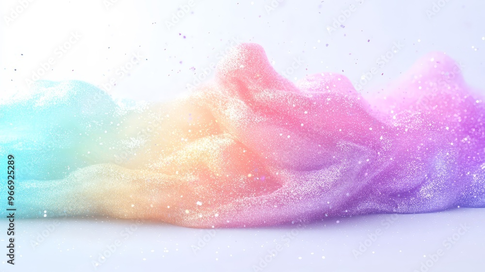 Fototapeta premium Abstract Pastel Glitter Background Rainbow Sparkly Festive