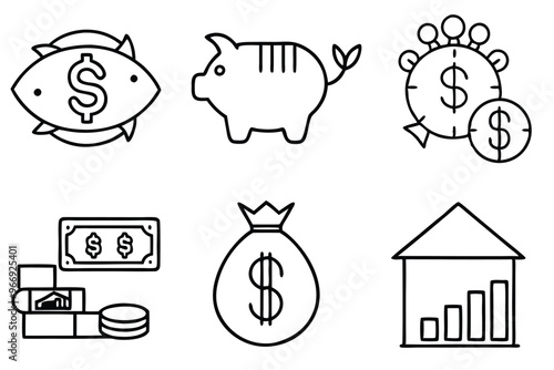 Financial Gain Line Art Illustration for Modern Business (1)