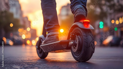 A person riding an electric...