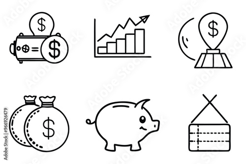 Financial Gain Line Art Illustration for Success Design (1)