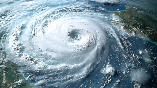 A powerful hurricane swirli...