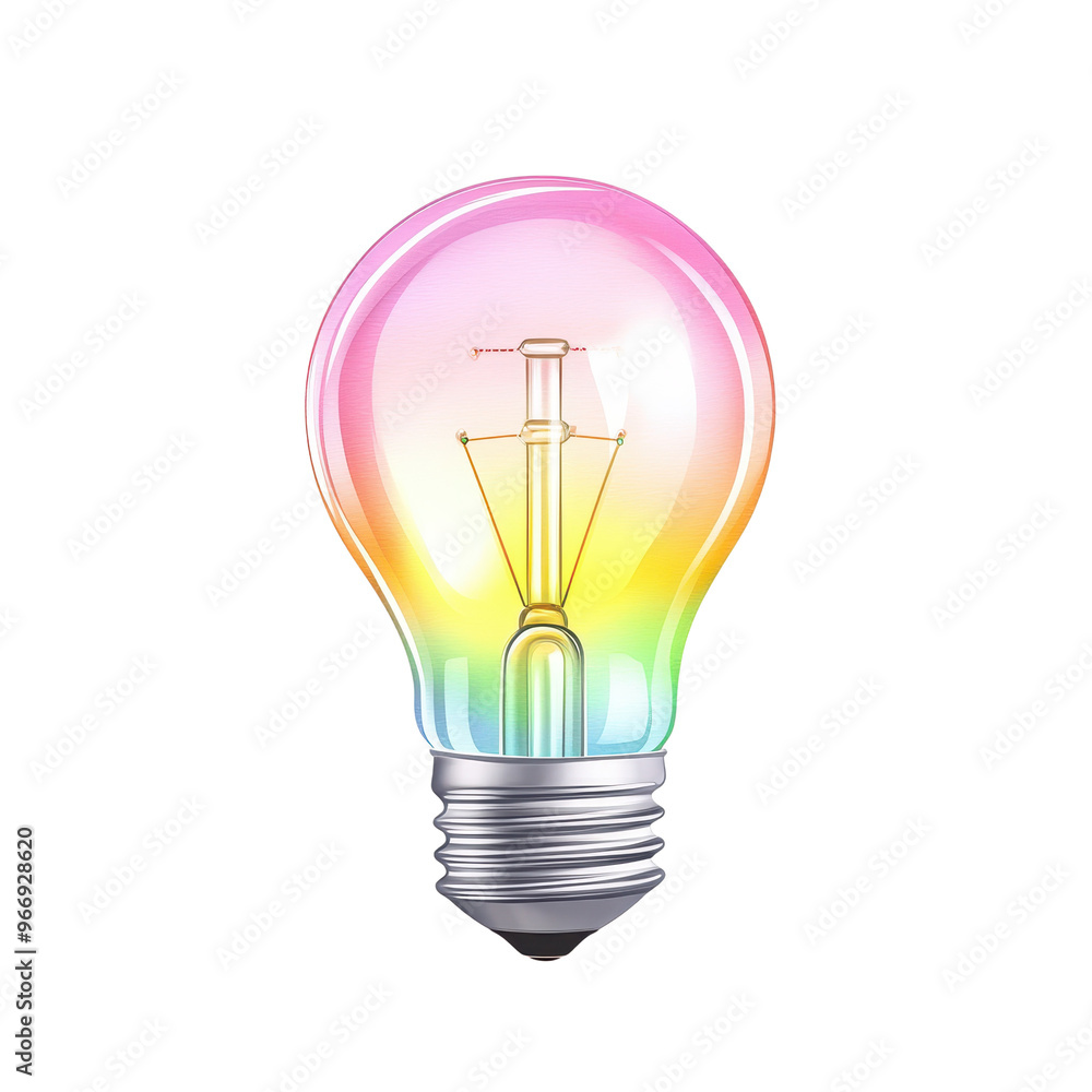 A vibrant, colorful light bulb, symbolizing creativity, innovation, and illumination in design and ideas. A vibrant, colorful light bulb, symbolizing creativity, innovation, and illumination in design and ideas.