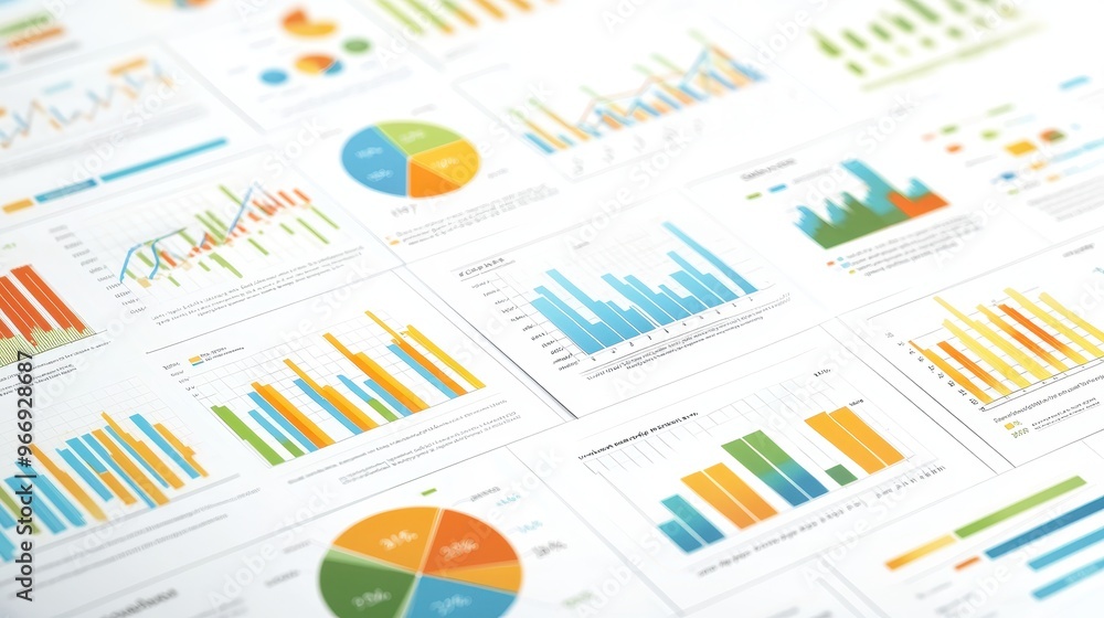 Financial Data Analysis Charts Graphs and Diagrams on Paper Financial Data Analysis Charts Graphs and Diagrams on Paper