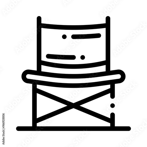 camping chair line icon