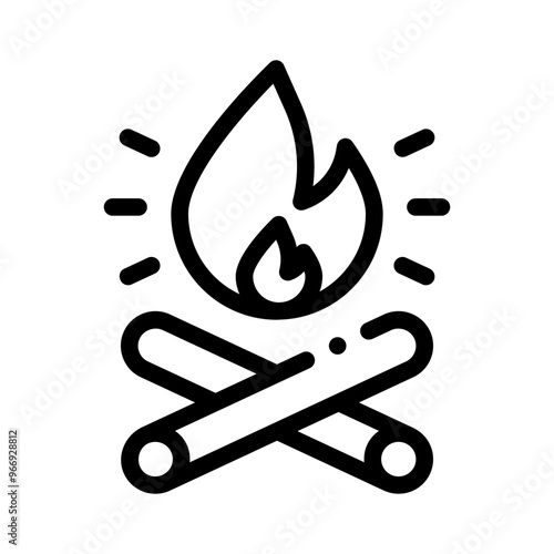 campfire line icon