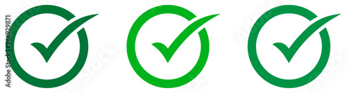 Right mark icon fill isolated on white. tick symbol. confirm symbol. green tick sing.
