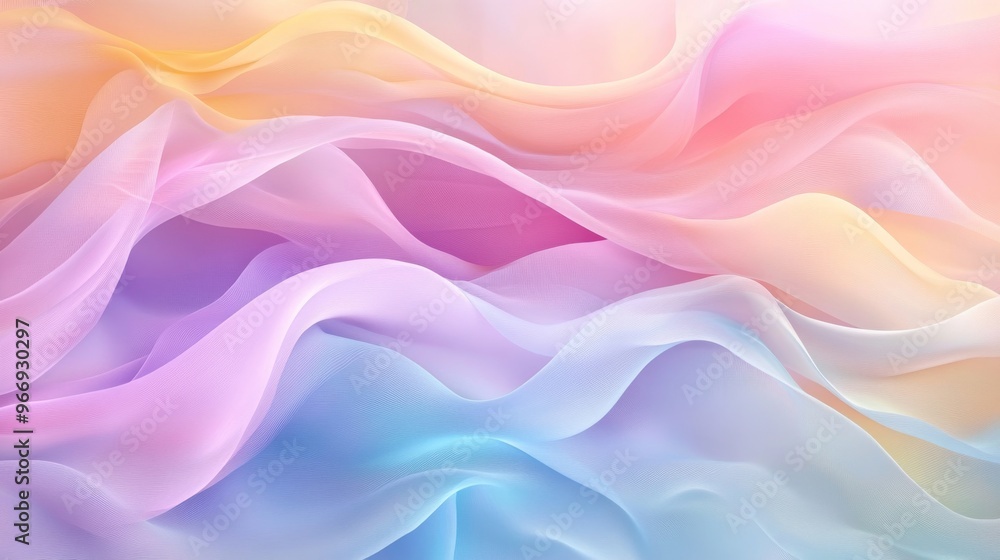 Pastel colored abstract waves with soft lighting, artistic background concept Pastel colored abstract waves with soft lighting, artistic background concept