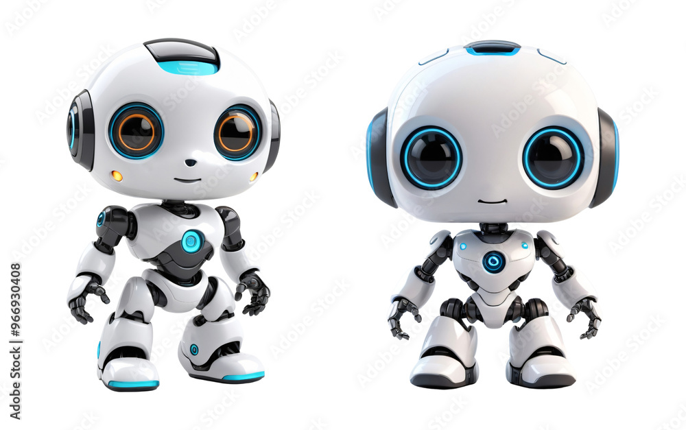 Cute 3d robot isolated on a transparent background Cute 3d robot isolated on a transparent background