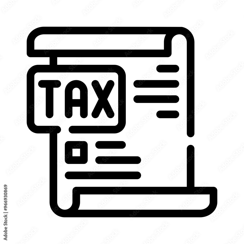 tax bill line icon tax bill line icon