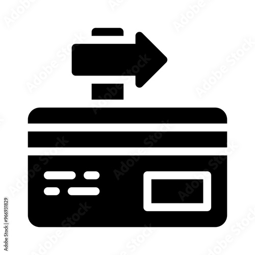direct debit glyph icon